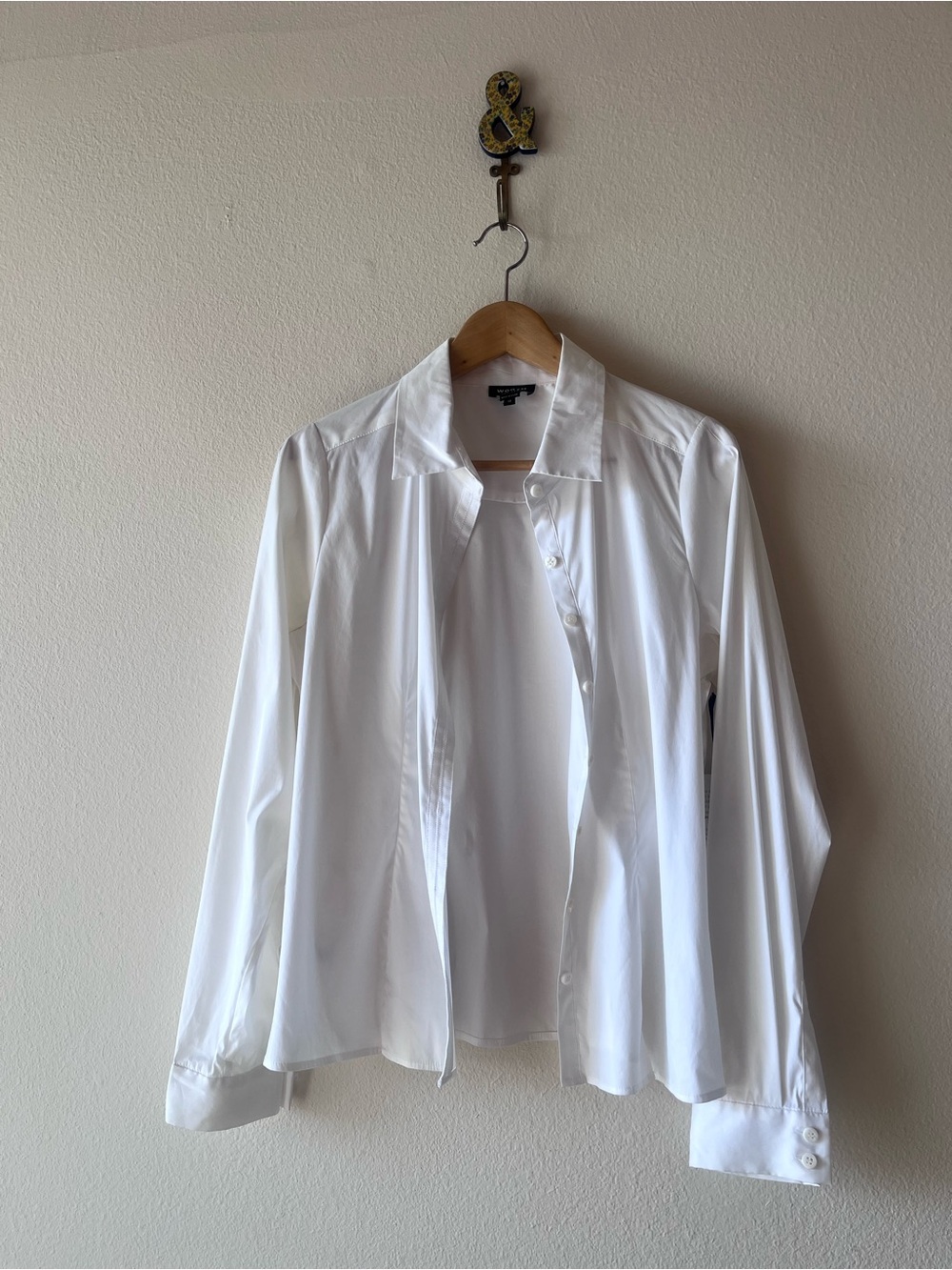 Worth White Button-Up Layering Shirt